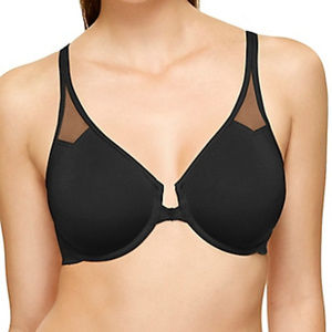 WACOAL SEAMLESS T-STRAP RACERBACK FRONT CLOSE BRA BLACK 38D NWOT